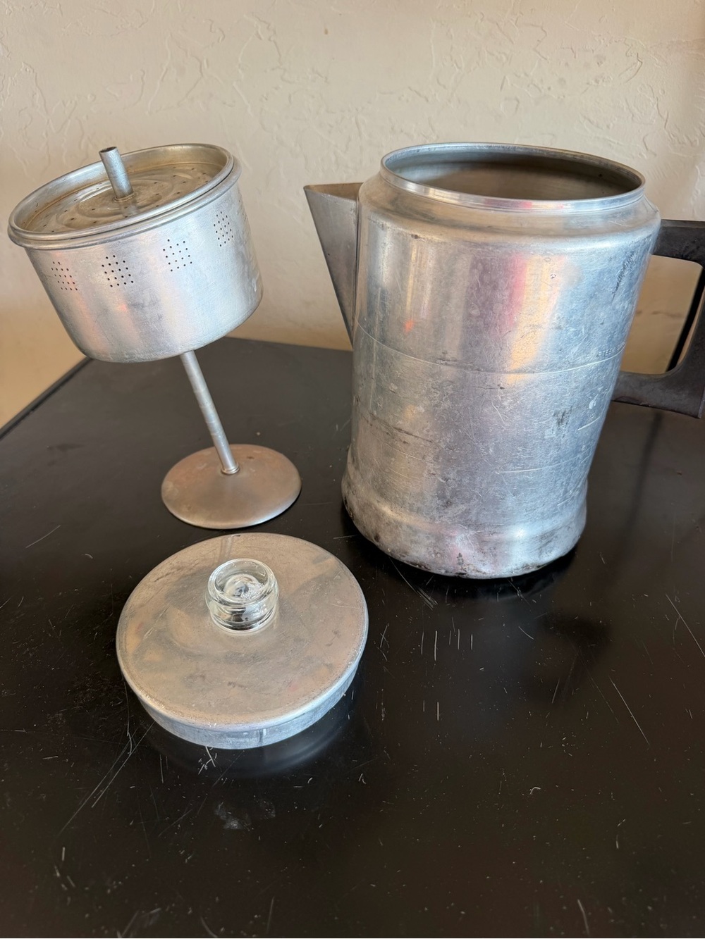 Vintage Aluminum Percolator Stovetop Campfire Large 20 Cup Comet Complete